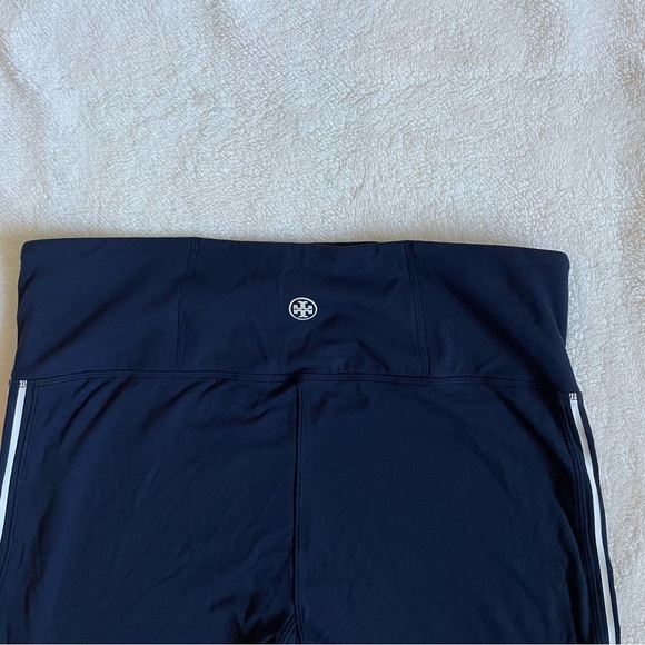 Tory Sport Navy Capri Leggings Stripes Side Size XL - Picture 5 of 11